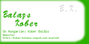 balazs kober business card
